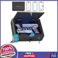 Biometric Handgun Safe – 4-Way Quick Access for Home/Nightstand