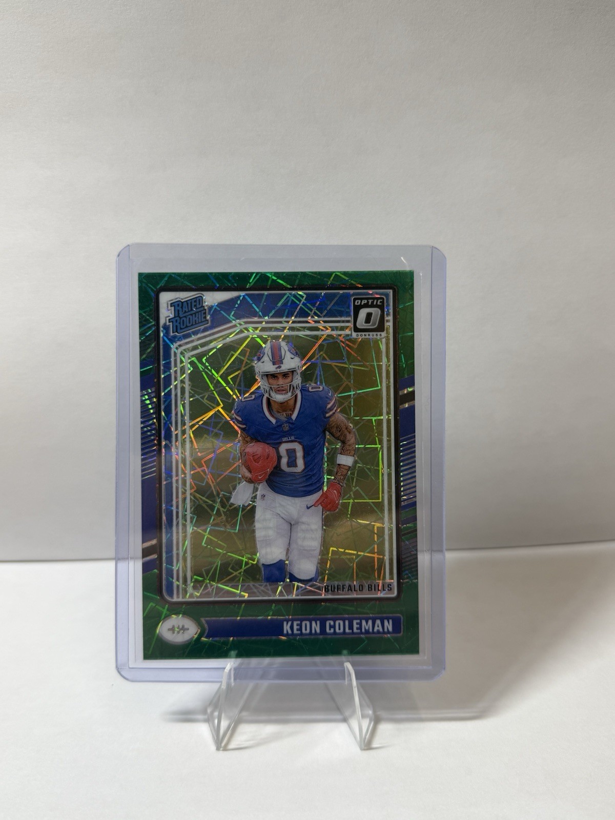 2024 Panini Donruss Optic - Rated Rookie Keon Coleman #263 Green Velocity Prizm