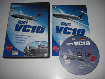 Vickers VC10 PC CD Rom Add-On Flugsimulator Sim 2002 & 2004 FS2002 FS2004