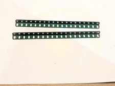 2 x Meccano 19 Hole Angle Girder Part 8a Dark Green Stamped MMIE
