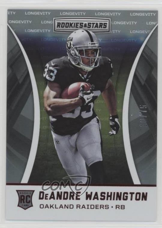 2016 Panini Rookies & Stars One Star Longevity 10/75 DeAndre Washington RC 3o2