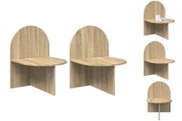 Nachttisch 2Er Set Nachtschrank Sonoma-Eiche 48X49X65 Cm Holzwerkstoff