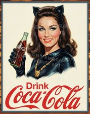 Coca-Cola – Julie Newmar - Catwoman – Premium Aluminum Metal Sign 11 x 14