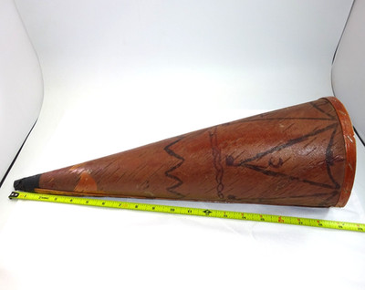 VINTAGE NATURAL BIRCH BARK MOOSE CALL 19'' OLD NATIVE AMERICAN PRIMITIVE HUNTING