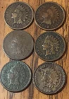 Indian Penny’s, 1895,1898,1882,18921901,1892, Get (6) Cents Get These Coins E419