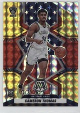 2021-22 Panini Mosaic Choice Fusion Red & Yellow Prizm 74/88 Cameron Thomas 19n6