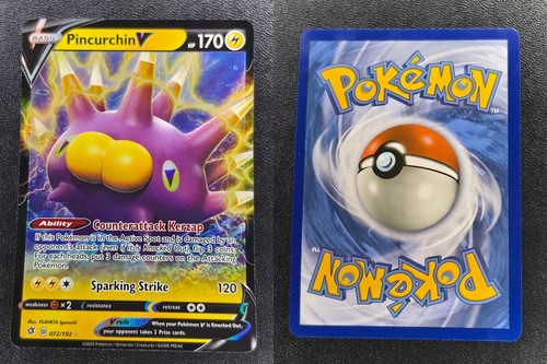 PINCURCHIN V 072/192 HOLO ULTRA RARE REBEL CLASH POKEMON NM
