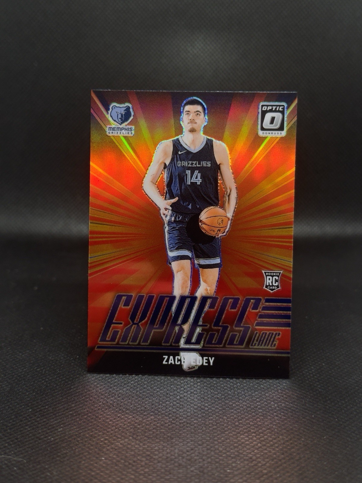 2024-25 Panini Donruss Optic Zach Edey Purple Holo Express Lane (RC) #10