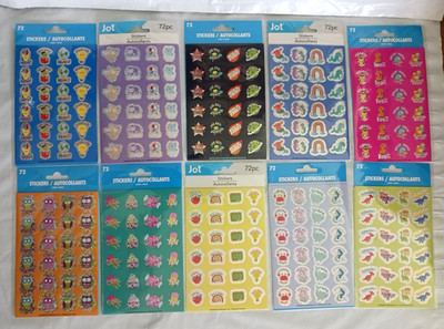 Foil stickers. 10 packs. 720 stickers for kids. reward system for teacher + moms