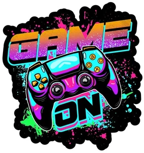 Gaming Gamer Game On Self Adhesive Sticker