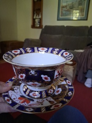 Noritake Japan Morimura Hand Painted F Floral VTG Condinent Bowl & Saucer