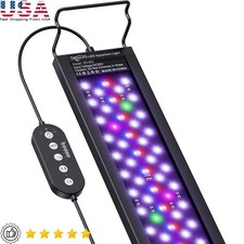 Aquarium LED Light Full Spectrum Timer Adjustable Bracket Plant Growth New
