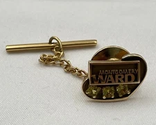 Vintage 14k 3 Stone Montgomery Ward Wards Tie Tac Pin 2.3g