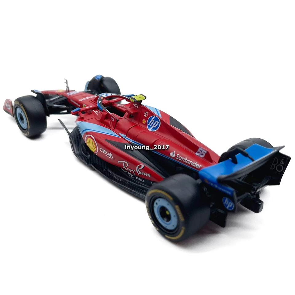 1/43 2024 Ferrari SF-24 Model Car Diecast Vehicle F1 Miami GP Carlos Sainz 55 - Image 4 of 4