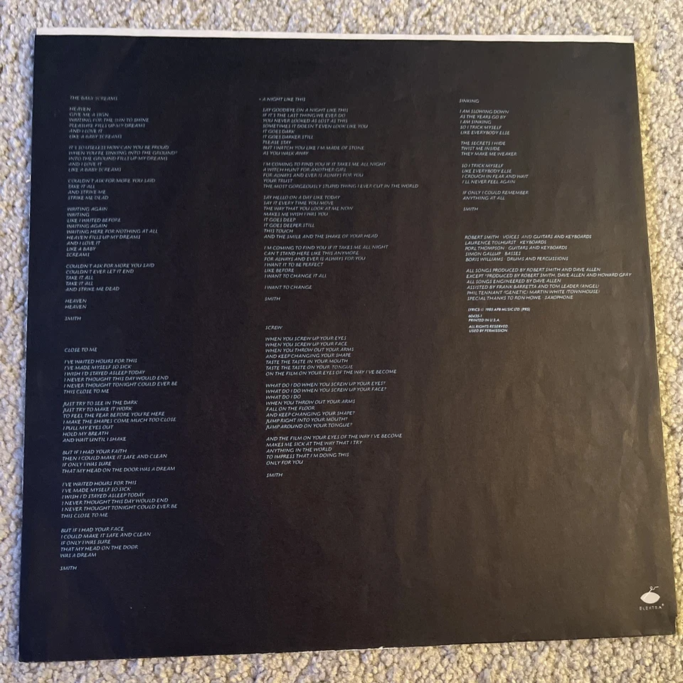 The Cure The Head On The Door VG+ Vinyl LP 1985 60435-1 w/ Shrink Hype Sticker - Image 3 of 4