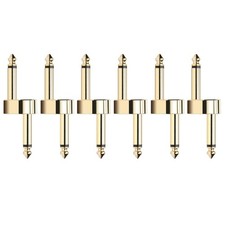 1/4 Inch 6.35mm Guitar Pedals Coupler Z Type Guitar Pedal Connectors 6 Pack,...