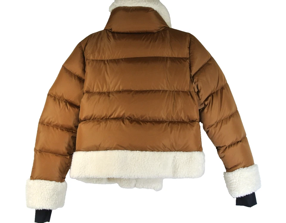Chaqueta acolchada de plumón Sam Bennett Sherpa nueva con etiquetas en nogal mate talla M #C4663 Foto 4 de 4