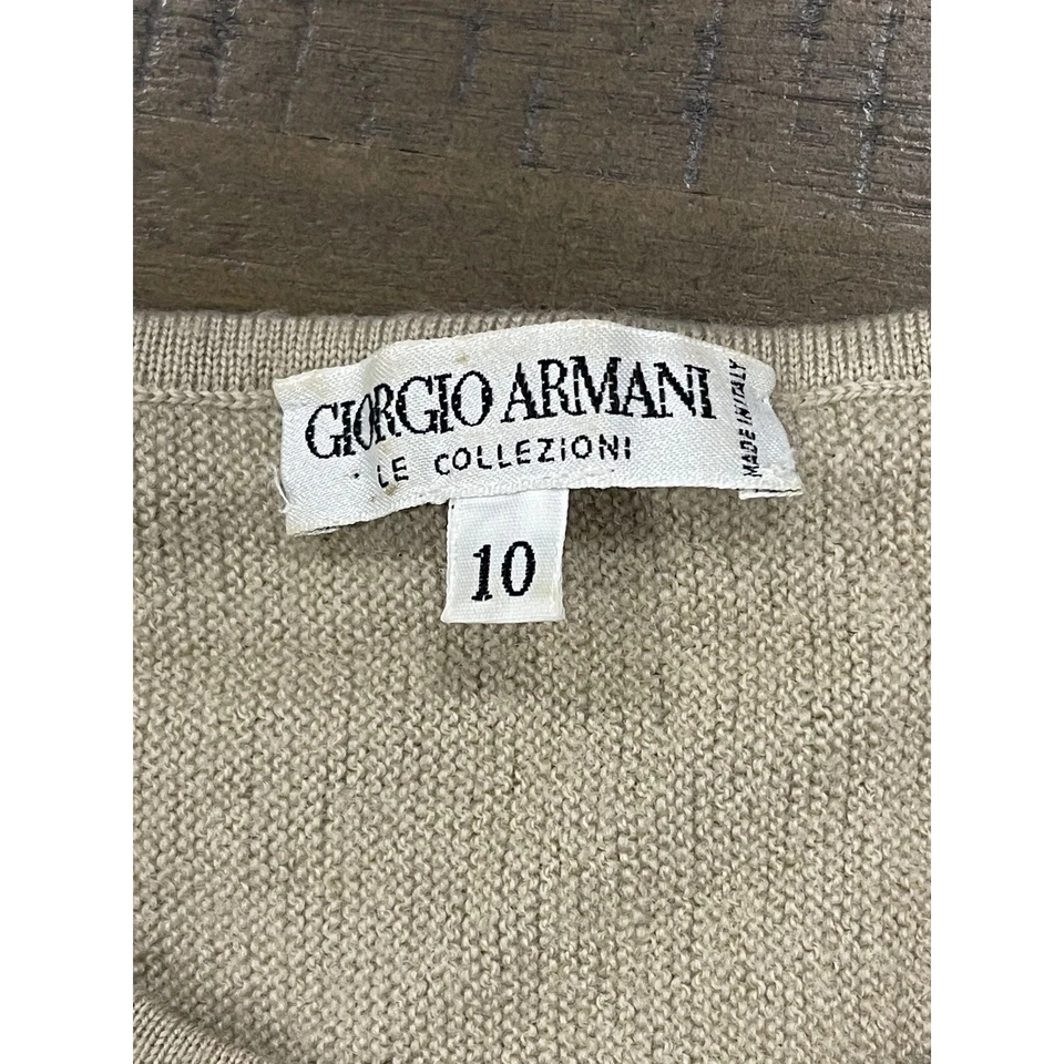 Camiseta sin mangas para mujer Giorgio Armani Le Collezioni 100 % lana merino talla 10 Foto 3 de 4