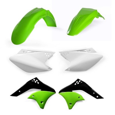 Acerbis For 06-08 Kawasaki KX250F Plastic Kit - Green/White Original 06