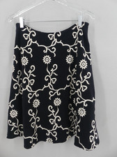 Betsey Johnson Vintage Small Skirt Witchy Whimsigoth Floral Tribal Stretch Y2K