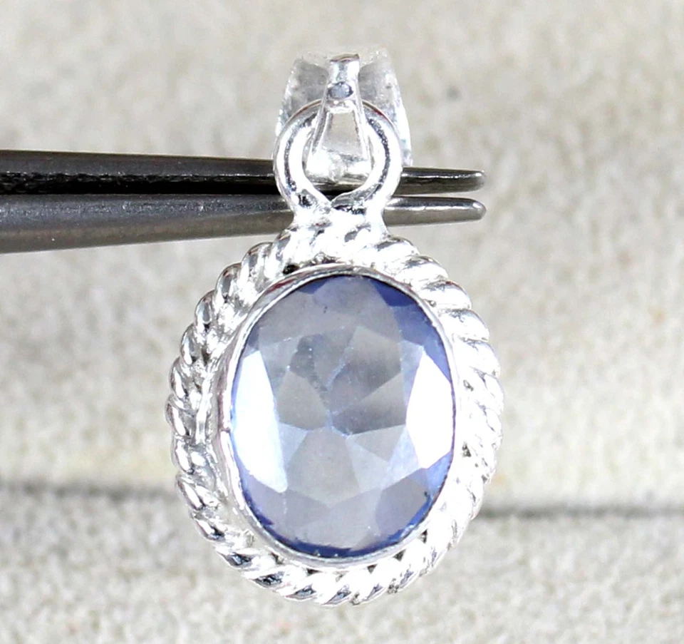 Colgante 5,45 quilates azul natural Maxixe berilo 9 x 6 mm gemas ovaladas certificado ver video Foto 3 de 4