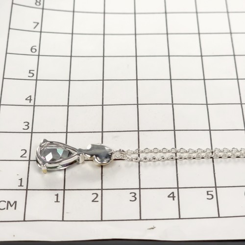 Vintage jewellery Natural Mystic Quartz Necklace 925 Sterling Silver 17"/N27012 - Picture 3 of 8