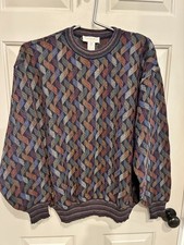 Vtg Tricots St Raphael Sweater Men  s Large Merino Wool Knit 80s