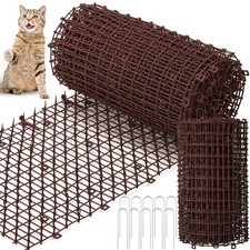 Sanwuta 2 Pcs 26.3 ft Cat Spike Mat Outdoor Cat Deterrent Mat with Spikes Pri...