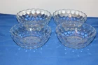 4 Vintage Anchor Hocking Sapphire Blue Bubble 4.5" Berry/Dessert Bowls