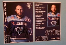 DEL Eishockey Autogrammkarte ERC Ingolstadt Stefan Matteau