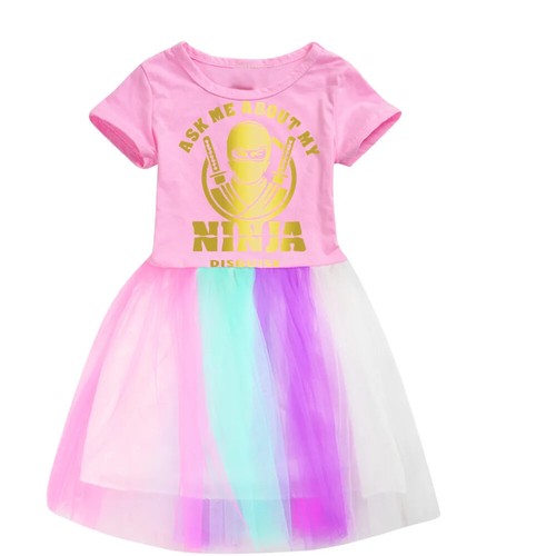 Ninja Kidz Princess Girl Dress Summer Tutu Wedding Birthday Party Kids Dresses - Picture 11 of 47