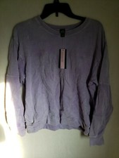 Wild fable Women's Washed Seam Detail Crew Sweatshirt Purple M NN