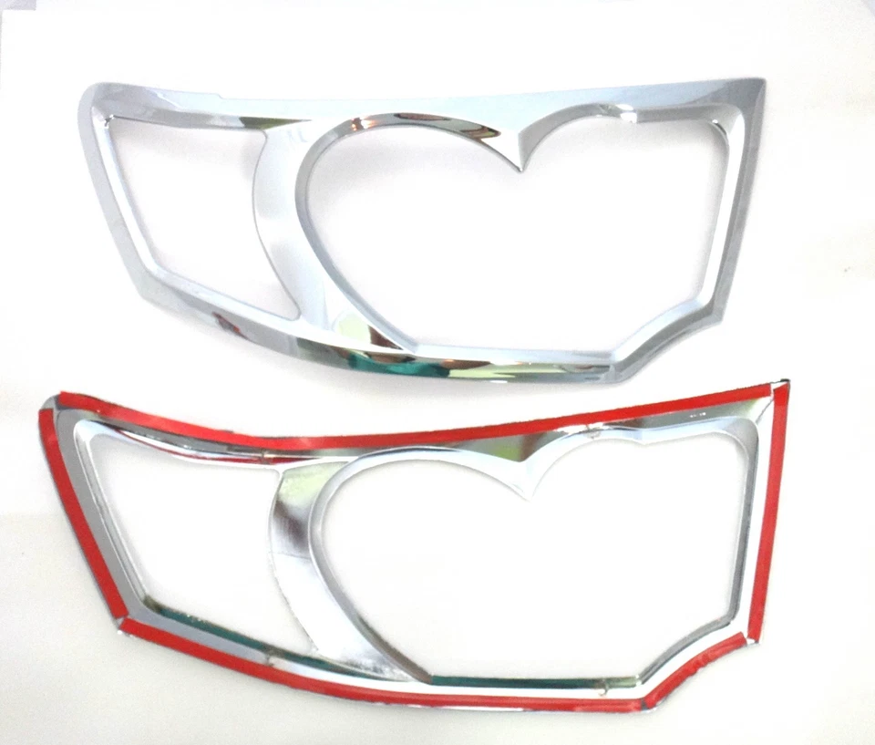 Chrome Front Head Lamp Light Cover Fits Mitsubishi Montero Pajero Sport 2010 14 - Image 2 of 3