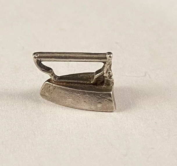 VNT Solid STERLING SILVER 3D Clothes Iron CHARM F… - image 3