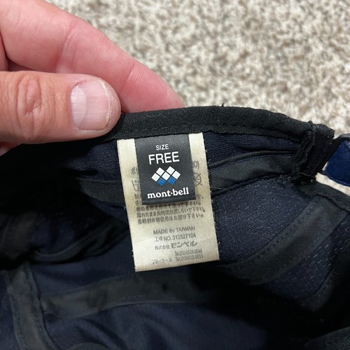 MontBell Hat Adjustable Cap Mont Bell Running Breathable Stretch Size Free Blue - Picture 7 of 12