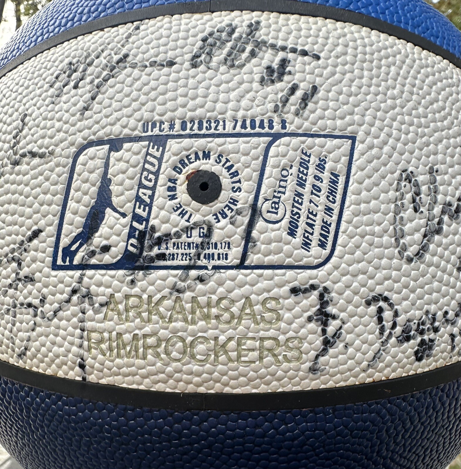 Arkansas Rim Rockers Basketball Ball 2005-06 Game Used Auto Opener NBA D-League view 3