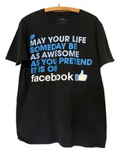 Vtg 90s T Shirt L Black Novelty Cotton JEM Life as Good as Pretend on Facebook