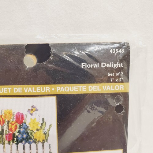 BUCILLA PLAID Floral Delight 5 X 7" Cross Stitch Kit #43548 2005 Sealed - Picture 3 of 17