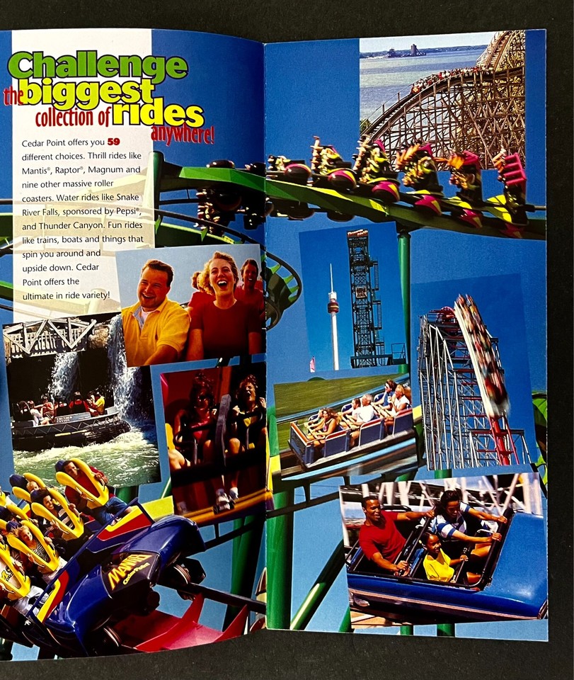 1989 Sandusky OH Cedar Point Amusement Park Shows Rides Vintage Travel