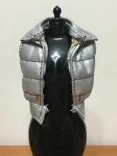Barbie Doll Fashion Fever My Scene Faux Leather Silver Bubble Vest Outfit Rare
