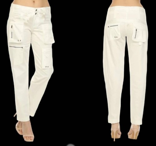 Pantaloni Pete & Greta Johnny Was Donna Taglia 6 Marika Cargo Avorio Cupra $218 Nuovi senza etichette - Foto 3 di 13