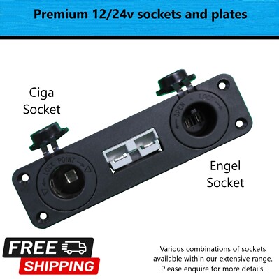 50amp Anderson style plug with Cigarette & Engel Socket Recessed Flush ...