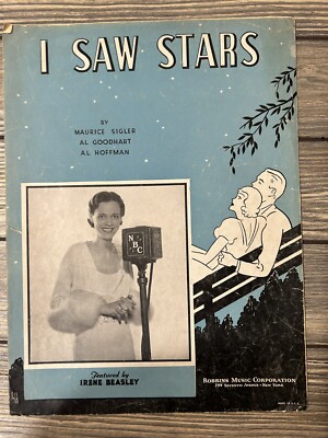 Vintage 1934 I Saw Stars Sheet Music Al Goodhart Al Hoffman