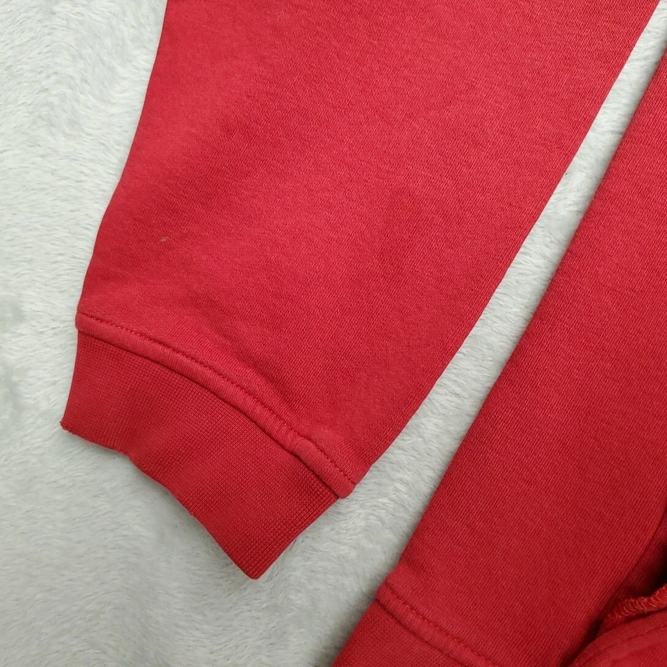 Sudadera con Capucha Nike Vintage Niños Grande Rojo Pullover Sudadera con Capucha Etiqueta Plateada Años 90 Y2K Foto 3 de 4