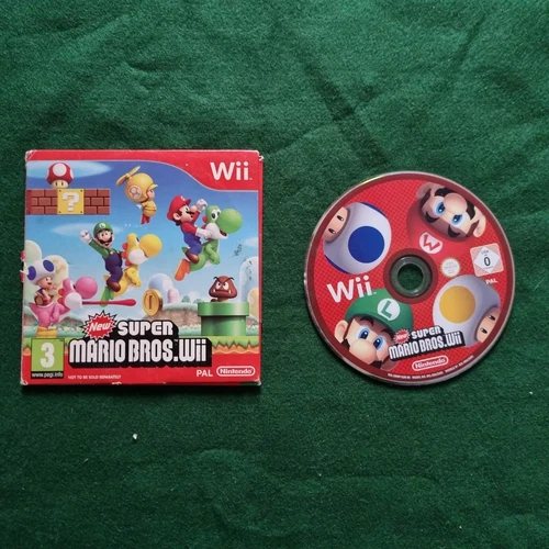 New Super Mario Bros Wii Carboard Sleeve and Disk – Read Description