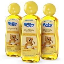 Ricitos de Oro Chamomile Manzanilla, Baby Shampoo, Hypoallergenic, 3 Pack, 8.4 F