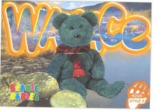TY Beanie Babies BBOC Card - Series 4 Common - WALLACE the Bear - NM/Mint