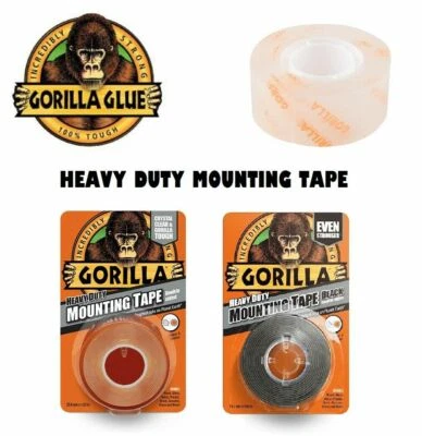 Gorilla Heavy Duty Mounting Tape Double Sided Weatherproof Permanent Display