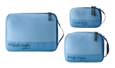 eagle creek Pack-It Reveal Cube Set XS / S / M Packsack Blue Dawn hellblau Neu