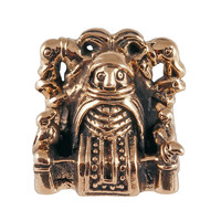Bronze Replik Wikinger Amulett Odin VöLva Figur Fund Lejre Seeland +Lederschnur
